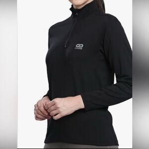 🆕 Women's Athletic Runner/Yoga Zip Neck Black